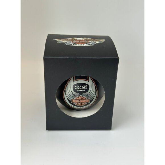 Harley-Davidson 105th Anniversary Christmas Ornament Bulb 1903-2008 w/ Box - Picture 2 of 6
